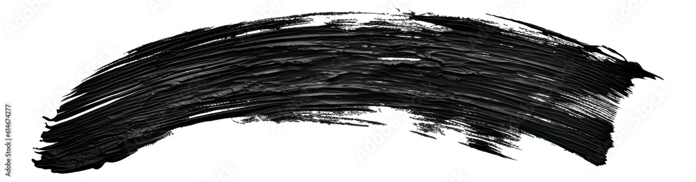 Black mascara texture, brush stroke isolated. Black mascara texture, brush stroke isolated.