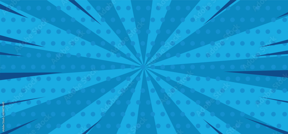 Blue comic background, superhero background, vintage pop art cartoon ...
