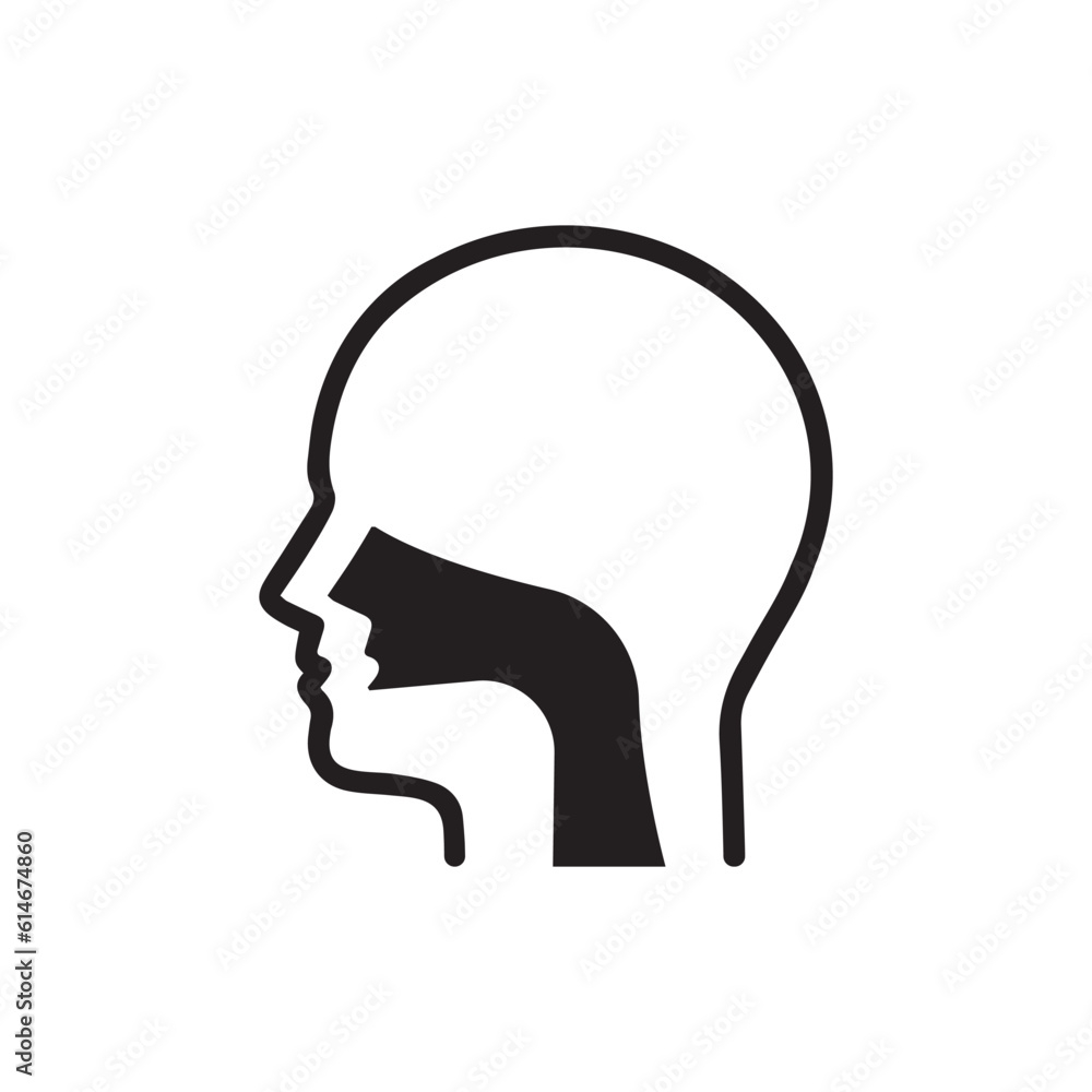 Human throat icon (Simple vector illustration) Human throat icon (Simple vector illustration)
