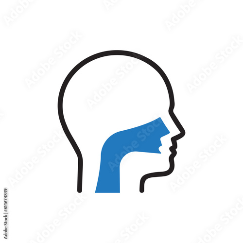 Human throat icon (Simple vector illustration)