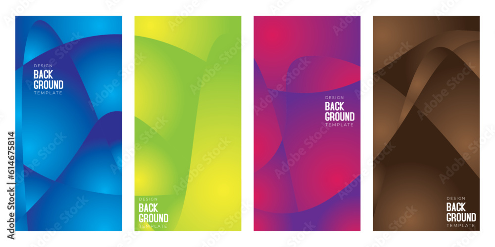 Vector colorful abstract fluid geometric gradient background