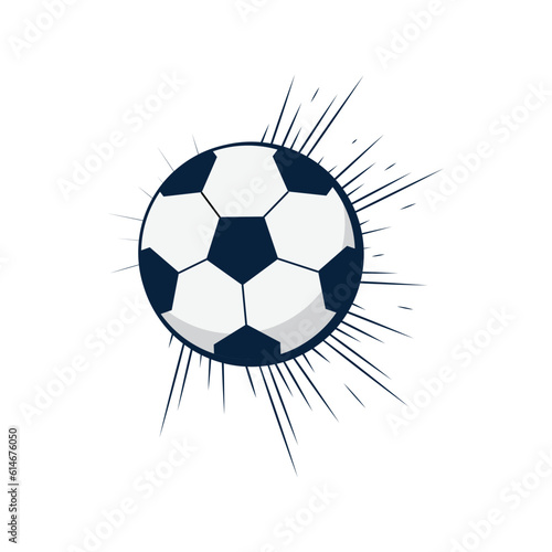 Flying soccer ball design template © MEGAWE