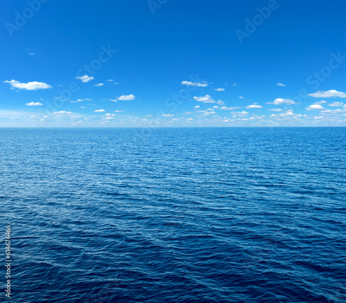 Blue sea and blue sky