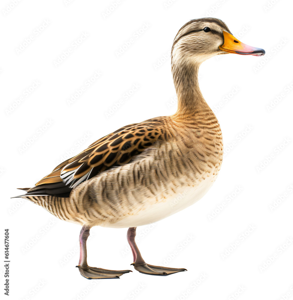 Duck isolated on the transparent background PNG. AI generative. Duck isolated on the transparent background PNG. AI generative.