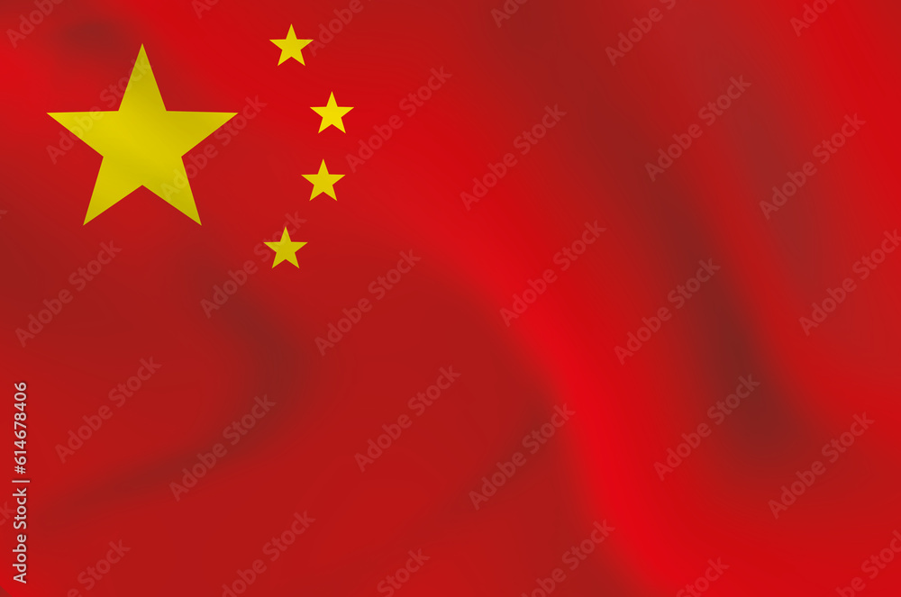 China country national flag in the wind illustration image