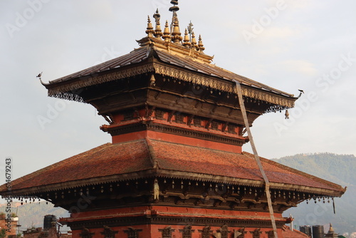 Beautiful temple architecture from Kathmandu Pagoda temples are UNESCO recognized heritage sites in Bhaktapur Durbar Square.