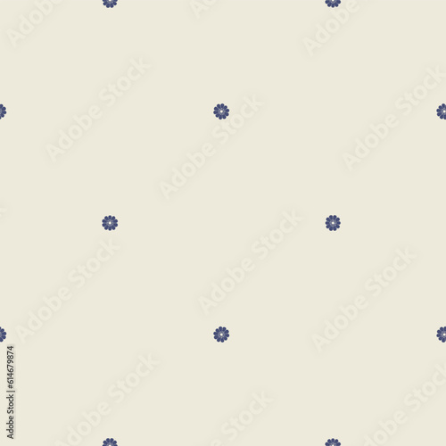 Quirky floral lino cut motif vector pattern. Seamless decoration of whimsical foliate design for modern background