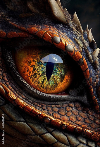 Eye of the Dragon. AI Generated ©  iiulia