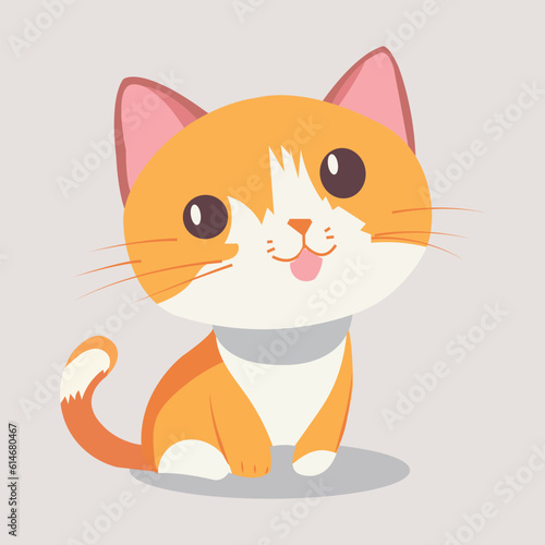 A cute cartoon cat vector illustration
