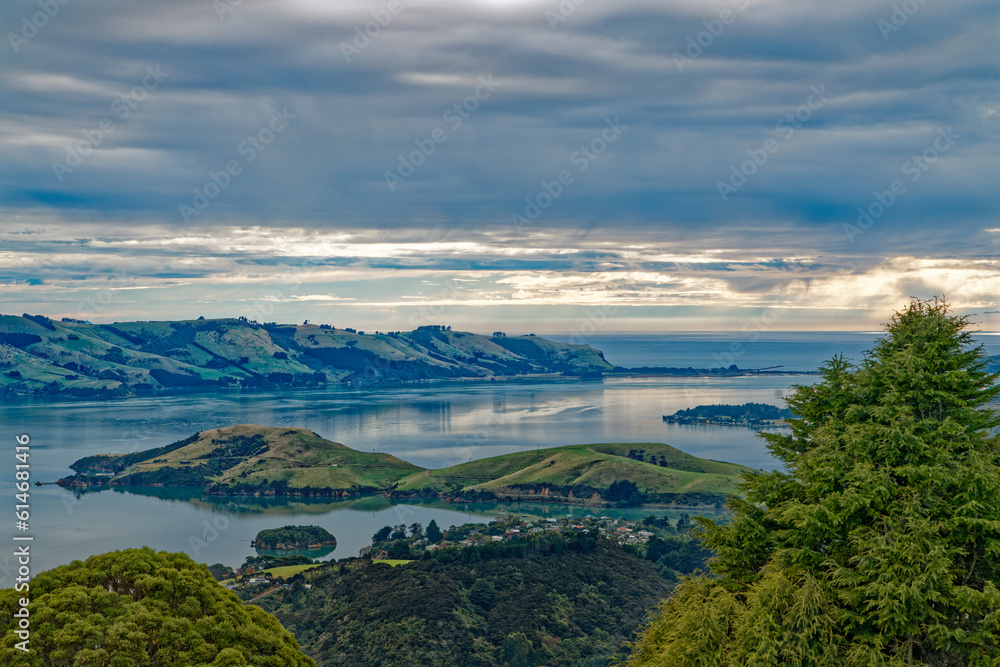 Looking East to Otago Harbour entrance from the Otago Peninsula.