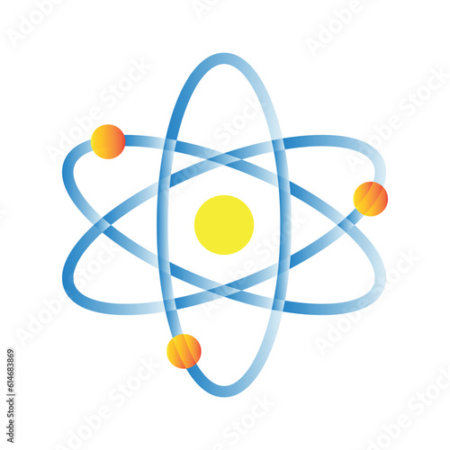 atom sign symbol vector color icon