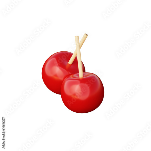 3D Candy Apple Illustration