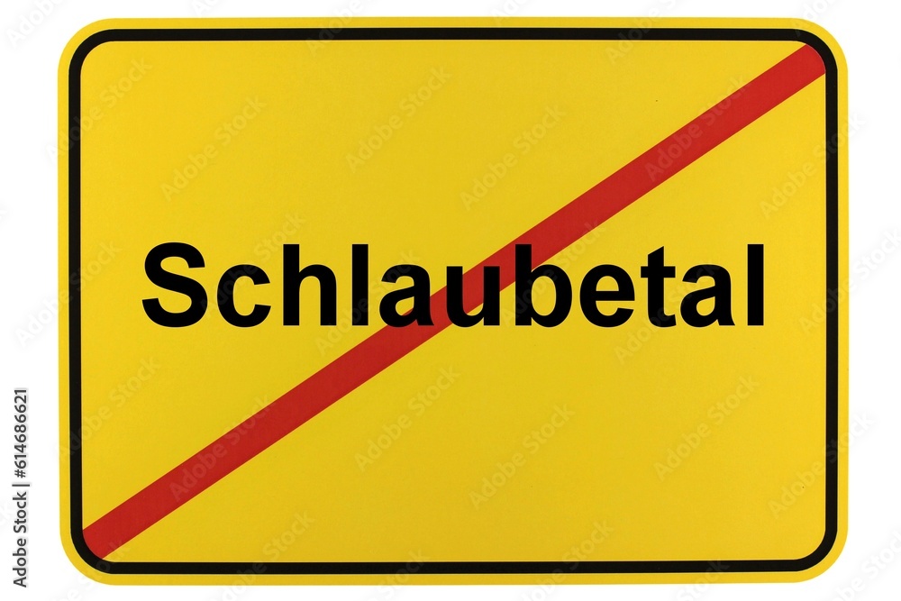 Illustration eines Ortsschildes der Gemeinde Schlaubetal in Brandenburg Illustration eines Ortsschildes der Gemeinde Schlaubetal in Brandenburg