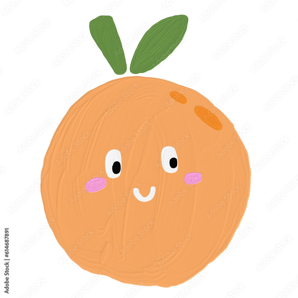 Fototapeta premium funny orange cartoon