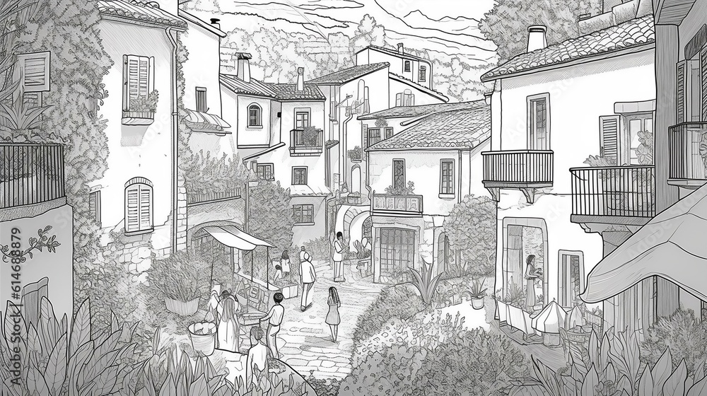 Obraz premium sketch of the castle