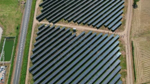 champ de panneau solaire