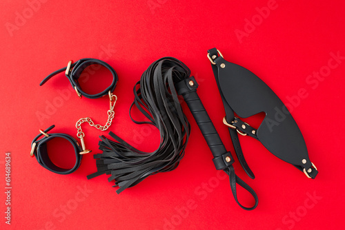 Canvas Print Concept of BDSM toys for erotic indulgence