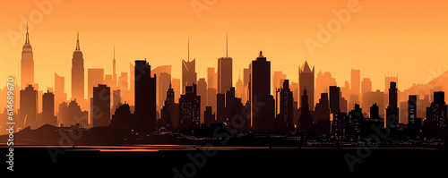 generative ai illustration of the skyline of new york