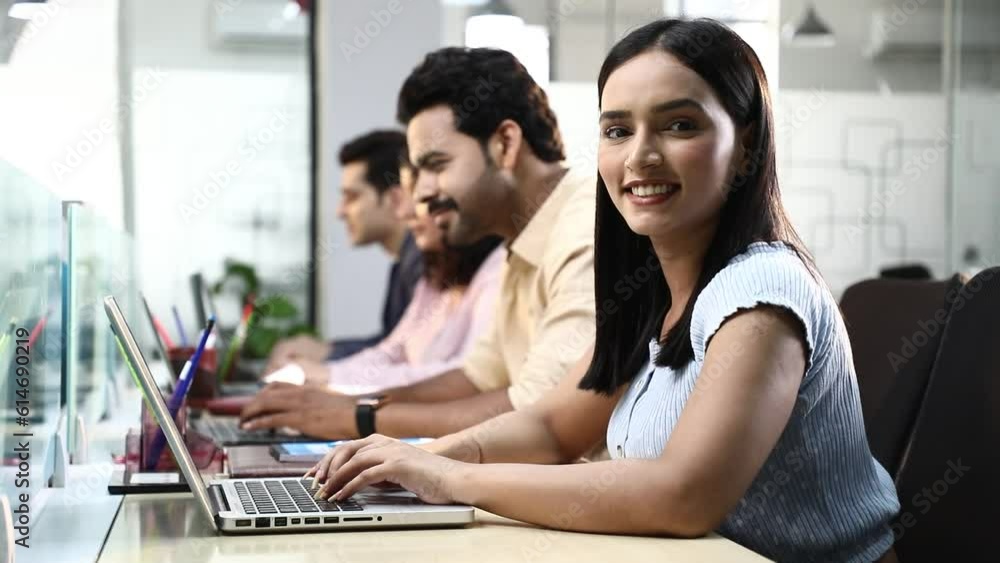 Video of staff Sitting In Office And Working On Laptops Team Of Online Business
Video of staff Sitting In Office And Working On Laptops Team Of Online Business