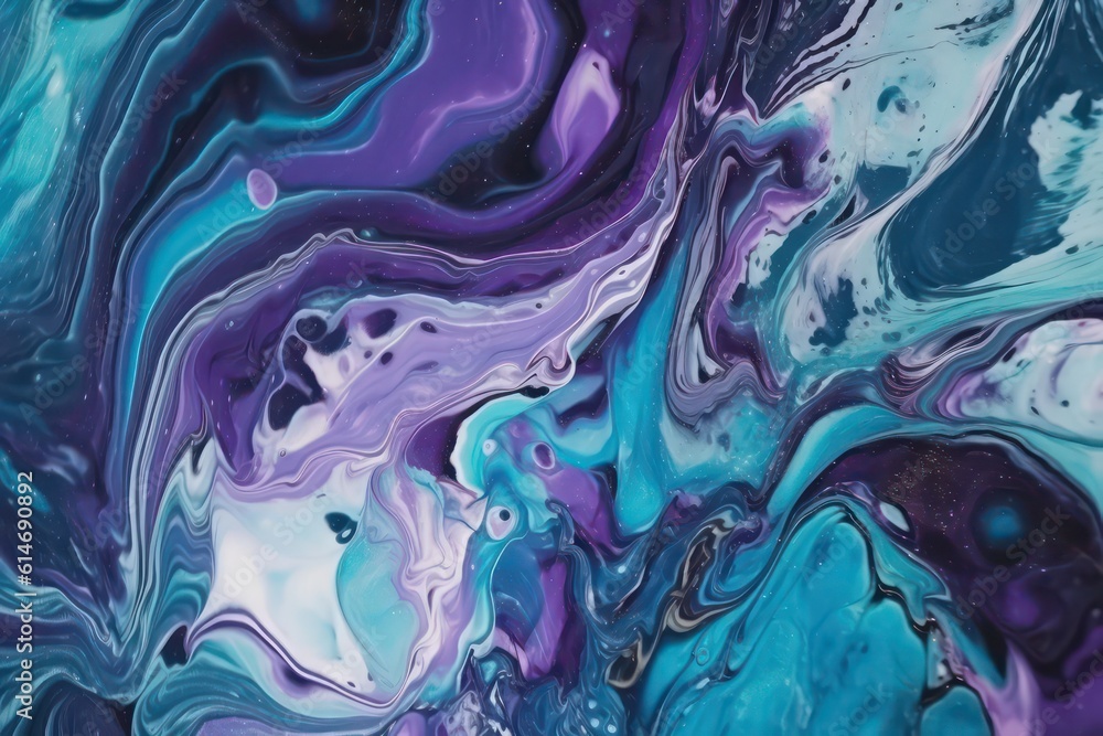 Blue purple marble texture. Very Peri color. Closeup. Abstract marble