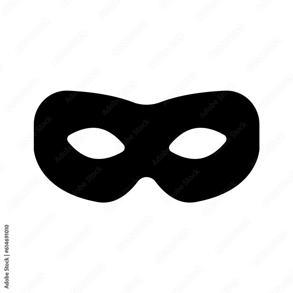 Superhero mask vector black icon. Silhouette hero cartoon character comic face. Flat black superhero costume design mask Superhero mask vector black icon. Silhouette hero cartoon character comic face. Flat black superhero costume design mask