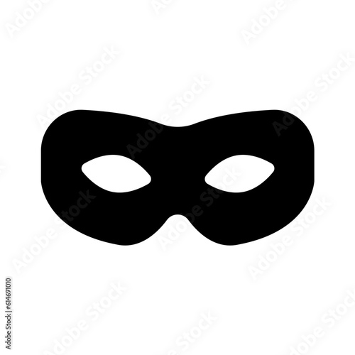 Fototapeta Superhero mask vector black icon