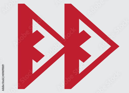 Abstract red linear logo icon sets for your company