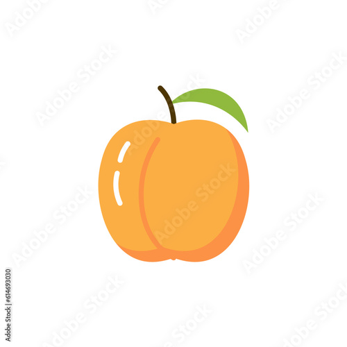 Peach logo line icon vector juicy symbol illustration design. Tropical peach icon logo line pictogram