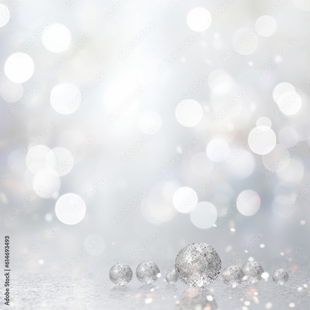 Silver lights background texture abstract Christmas decoration. Beautiful bright winter sparkle white bokeh with Generative Ai. Silver lights background texture abstract Christmas decoration. Beautiful bright winter sparkle white bokeh with Generative Ai.