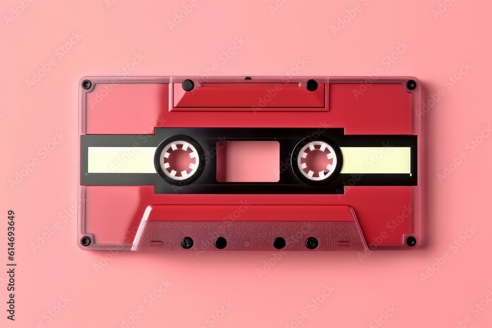 Obraz premium Cassette tape compact. Generate Ai