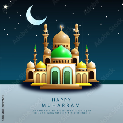 islamic template background  for muharram 