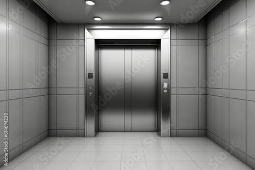 Elevator mockup background. Generate Ai