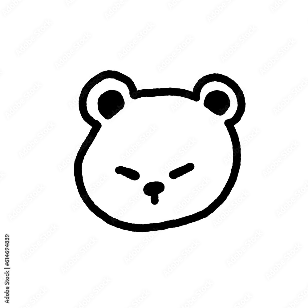 Cute doodle brown bear sticker png Cute doodle brown bear sticker png