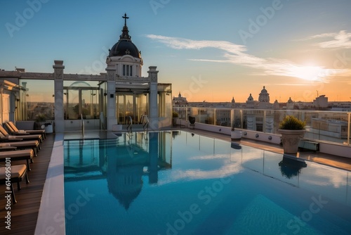 Luxury rooftop terrace over...