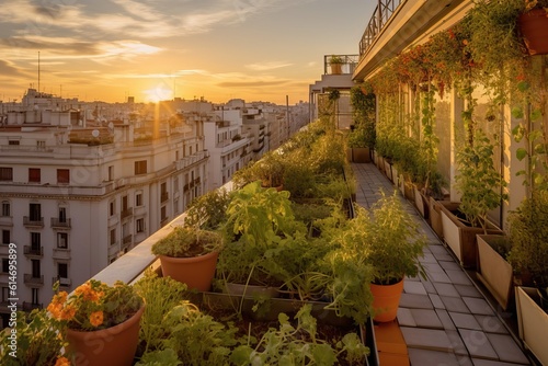 Vegetable garden in an urba...