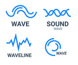 Audio wave sound radio waveform pulse vector icon. Music light audio wave sound concept frequency