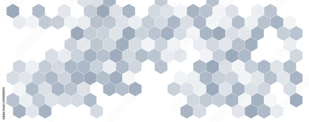 Hexagonal abstract technology grey background. Honeycomb science vector octagon texture hexagon pattern. Hexagonal abstract technology grey background. Honeycomb science vector octagon texture hexagon pattern.