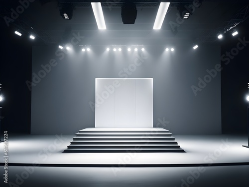 Unveiling Brilliance: Enhancing Product Presentations with Integrated Lighting on an Empty Stage