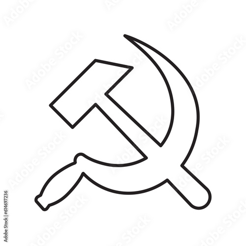 hammer and sickle, soviet union, vector illustration 