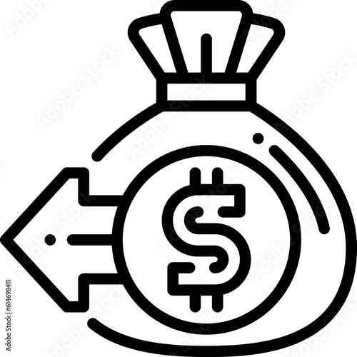 expenditure line icon