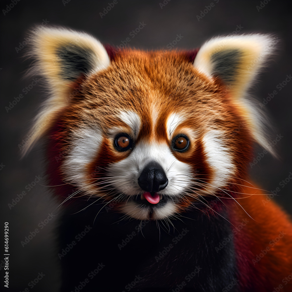 Close-up of a Red Panda, AI-Generated Image Close-up of a Red Panda, AI-Generated Image