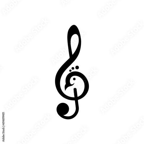 Music and bird logo