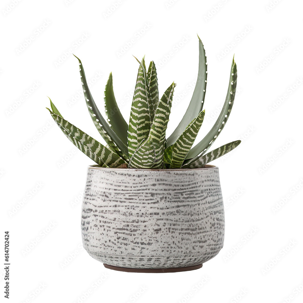 front view of a succulent house plant with a beautiful pot isolated on a transparent background front view of a succulent house plant with a beautiful pot isolated on a transparent background