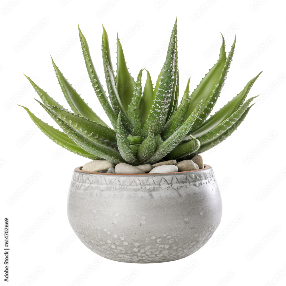 front view of a succulent house plant with a beautiful pot isolated on a transparent background front view of a succulent house plant with a beautiful pot isolated on a transparent background