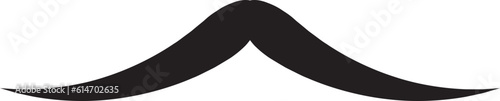 Moustache vector icon. Black retro style mustache. Shave barber vintage man face