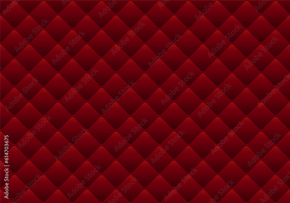 Obraz premium Czerwona aksamitna tapicerka skórzana tekstura tło ilustracja wektorowa