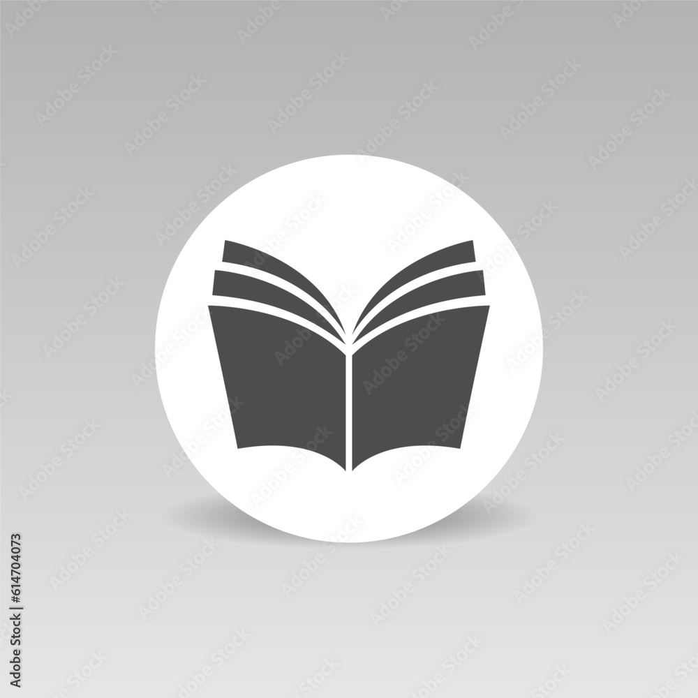 Book vector icon Education and library sign