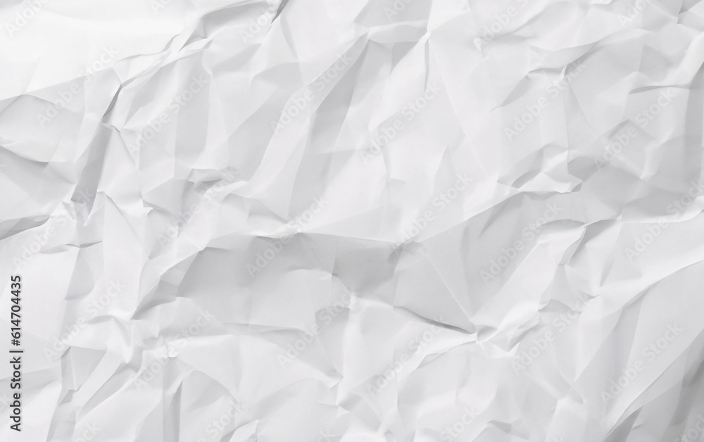 Fototapeta premium White creased crumpled paper background grunge texture background