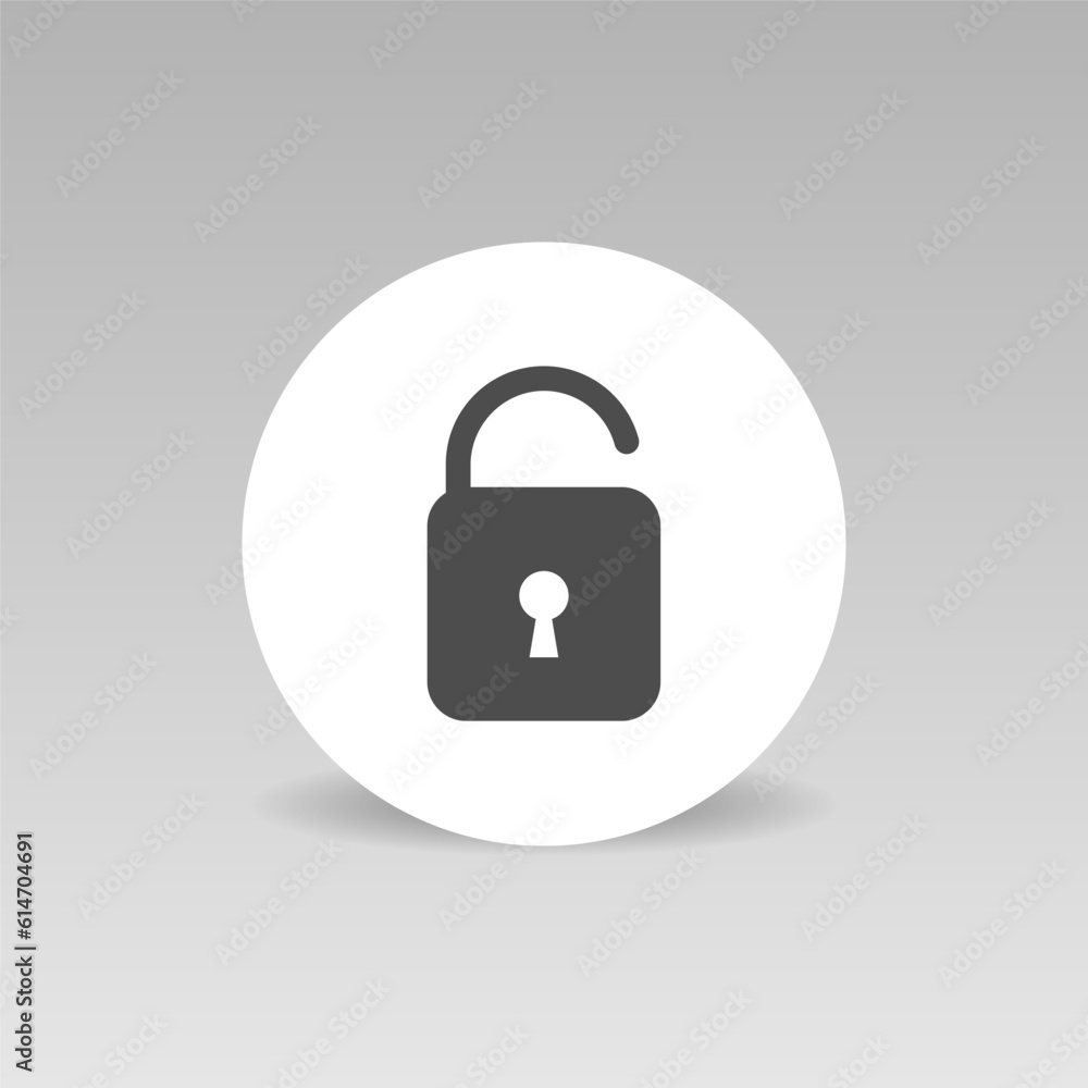 Open lock icon vector icon Simple Password security symbol Open lock icon vector icon Simple Password security symbol