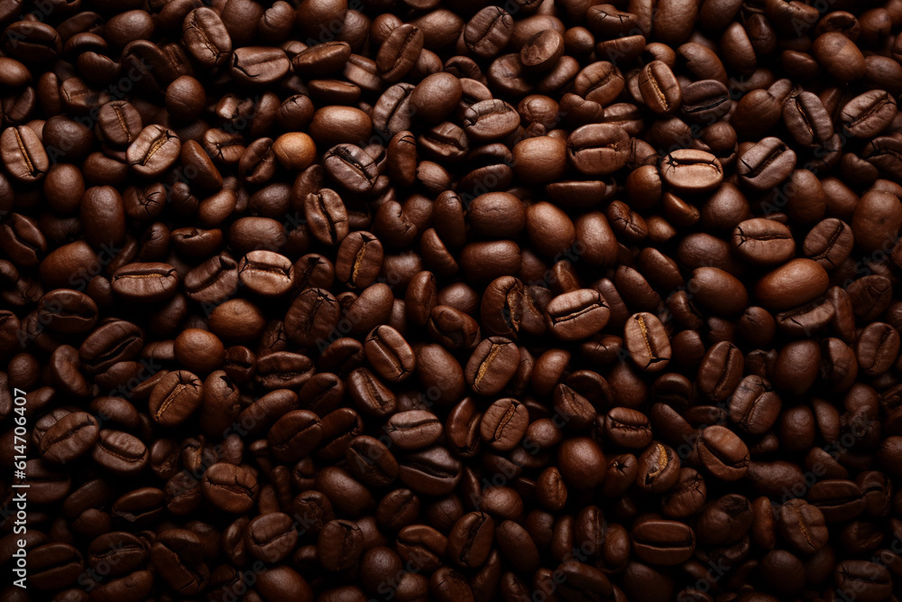Coffee Beans Background - Generative AI. Coffee Beans Background - Generative AI.